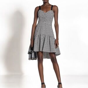NEW! PARKER Gingham HIGH LOW Ruffle Dress